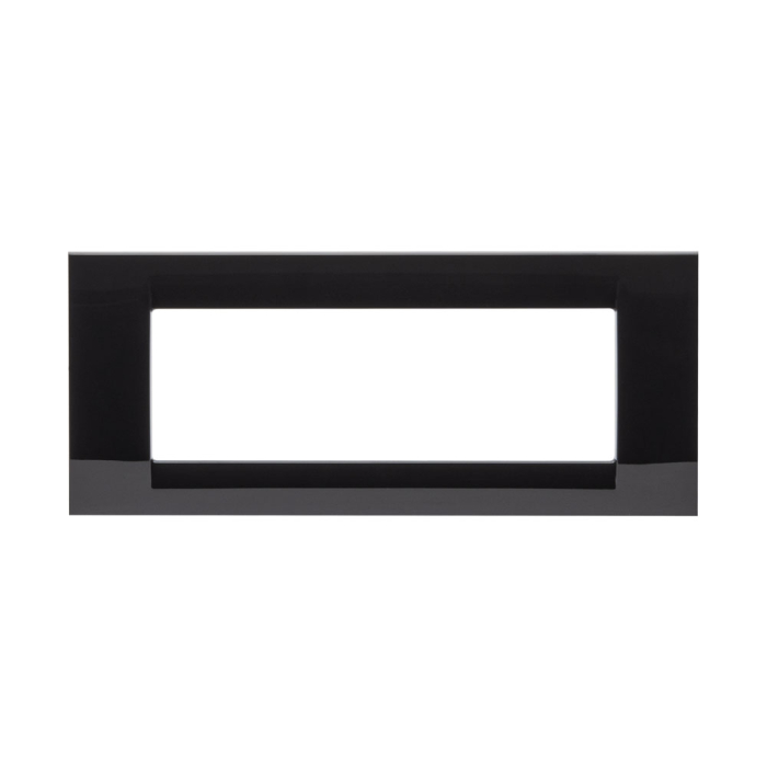 Rama ornament Virna neagra cu finisaj lucios pentru 6 module [2]