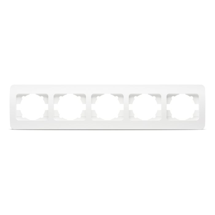 Rama ornamentala alba mata cu 5 posturi pentru aparataj electric incastrat [2]