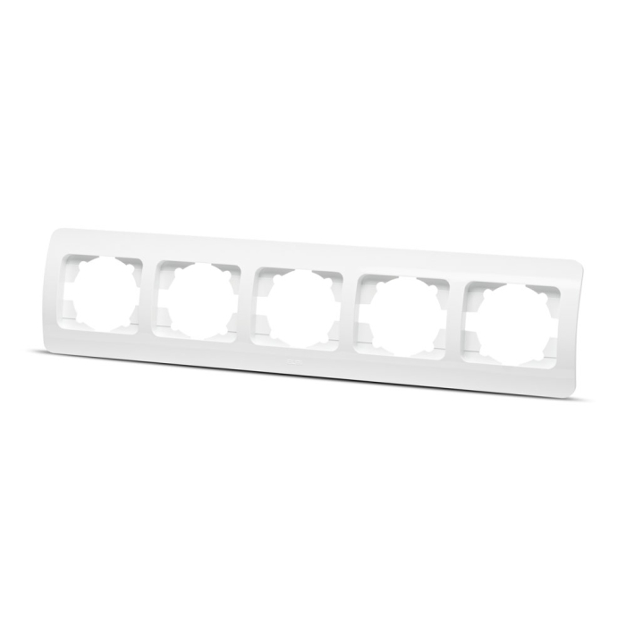 Rama ornamentala alba cu 5 posturi pentru aparataj electric incastrat [2]