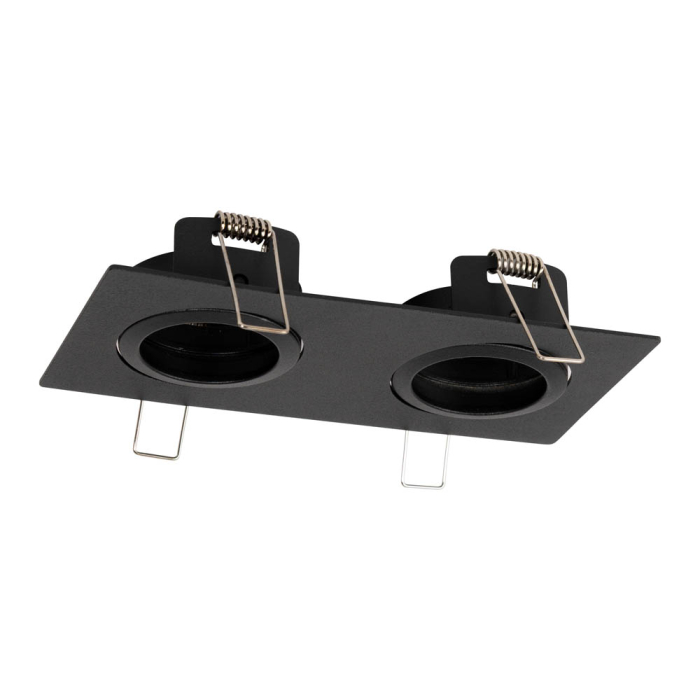 Rama spot dubla Azer neagra pentru doua surse GU10 [2]