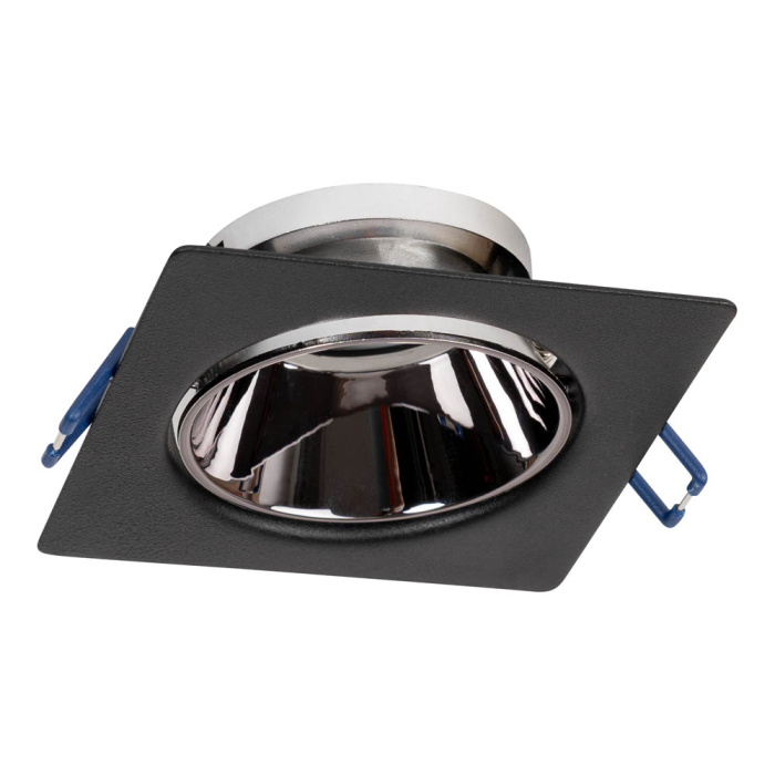 Rama spot incastrabila neagra din aluminiu pentru sursa GU10 87 x 85 mm [2]