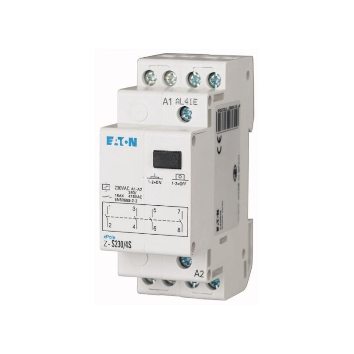 Releu cu impuls pentru sina DIN 230 V AC cu 4 contacte normal deschise si curent 16 A [2]