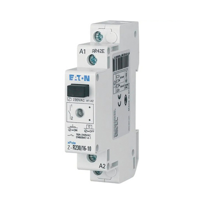 Releu de instalare modular 230 V AC cu un contact normal deschis si curent nominal 16 A pentru sina DIN [2]