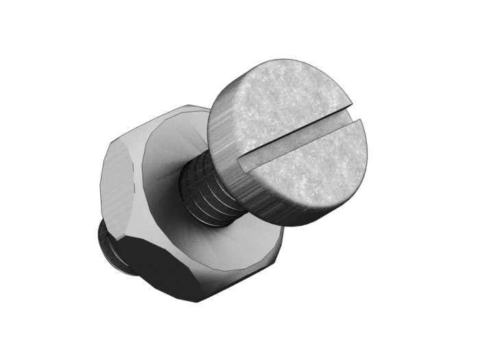 Set surub cu piulita M6 x 15 mm din otel galvanizat pentru jgheab metalic perforat [2]
