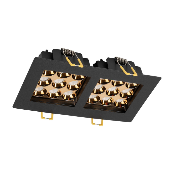 Spot LED patrat negru cu lumina neutra 4000K si putere 24W [2]