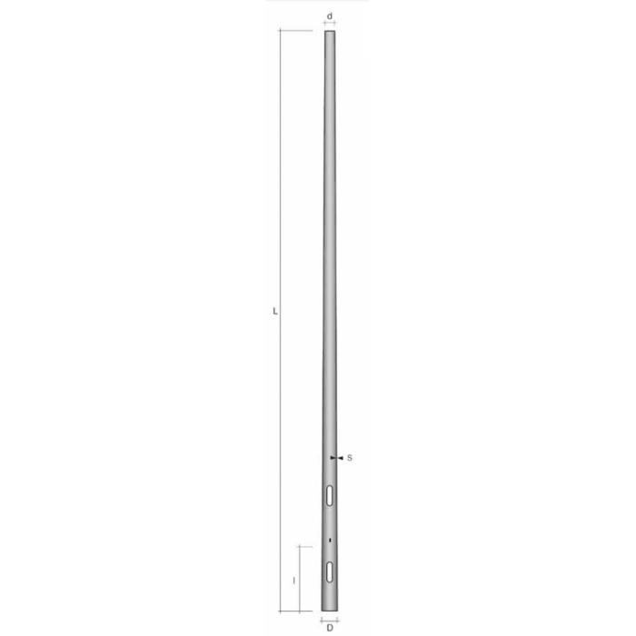 Stalp conic din otel galvanizat termic pentru montaj ingropat cu lungime totala 12.8 m [2]
