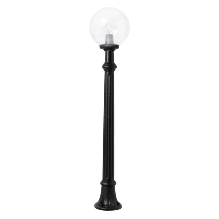 Stalp decorativ exterior negru cu LED E27 6W lumina calda 2700K si protectie IP55 [2]