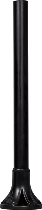 Stalp decorativ exterior negru cu dulie E27 si protectie IP44 fara glob [2]