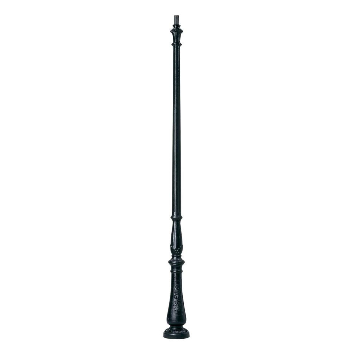 Stalp pietonal clasic negru pentru iluminat exterior cu inaltime de 3500 mm [2]