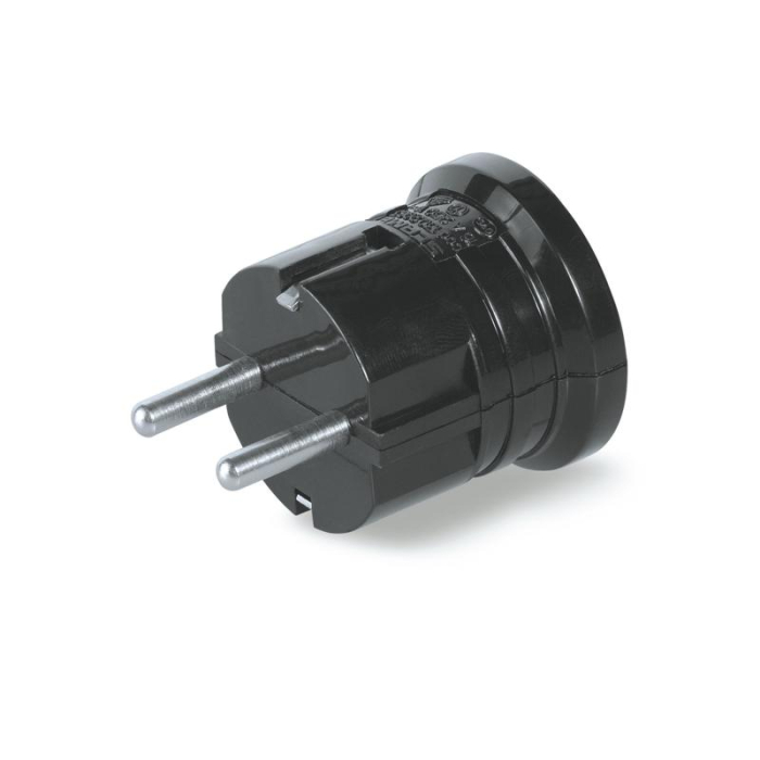 Stecher Schuko negru 2P plus E 16A 250V pentru cablu de alimentare [2]