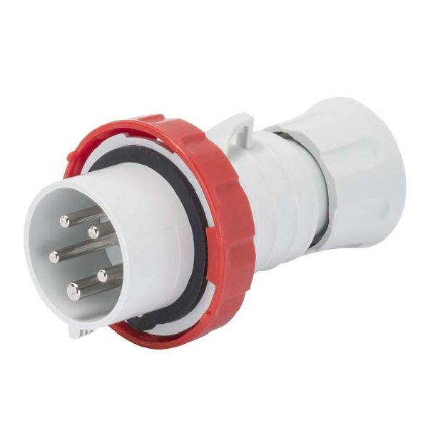 Stecher industrial mobil trifazic rosu 3P+N+E 32A 400V cu protectie IP67 [2]