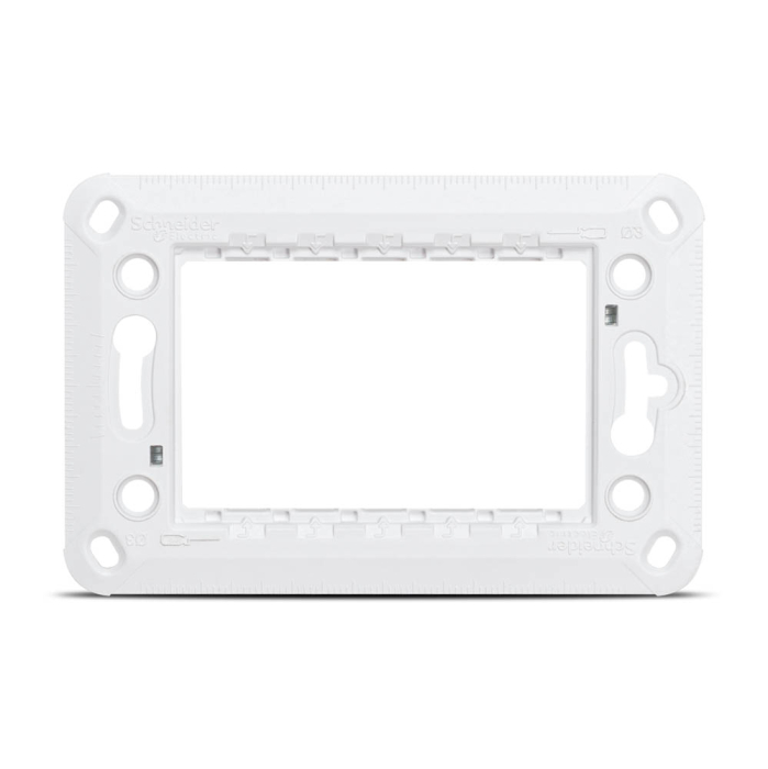 Suport de fixare plastic rectangular pentru 3 module New Unica [2]