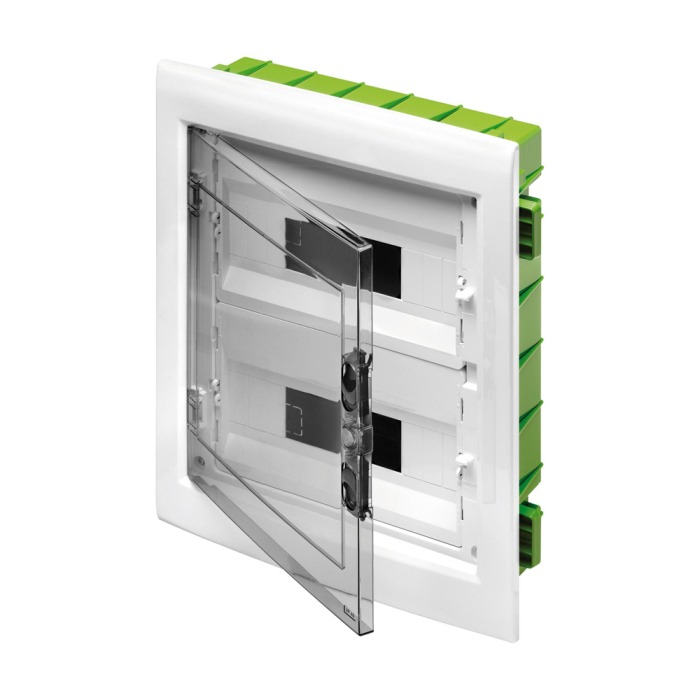 Tablou electric incastrat pentru rigips cu 24 module si usa transparenta fumurie IP40 [2]