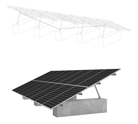 Structura - A-Rack GMS Kit pentru montaj la sol al panourilor fotovoltaice