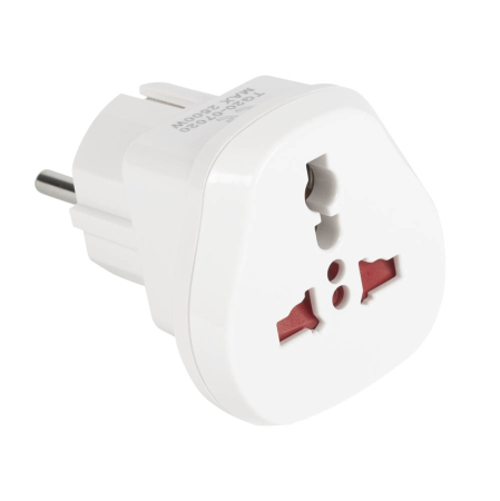 Fise si cuple - Adaptor de calatorie alb pentru fise si prize compatibile