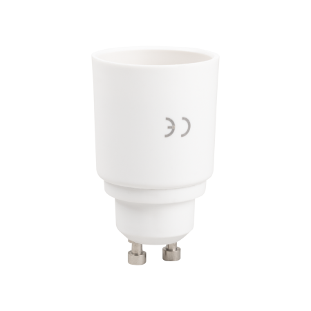 Corpuri iluminat interior - Adaptor dulie alb de la GU10 la E27 pentru corp de iluminat