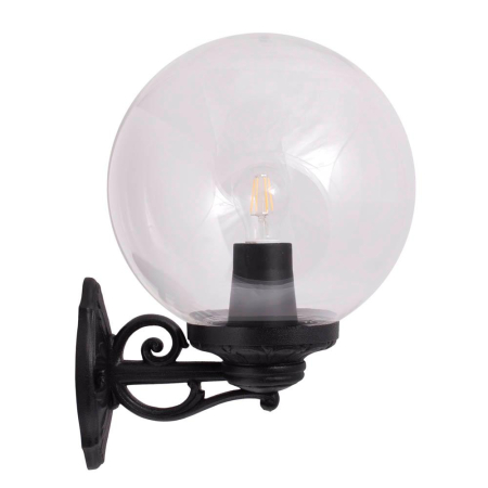 Aplica de exterior Bisso neagra cu difuzor opal si dulie E27 [0]
