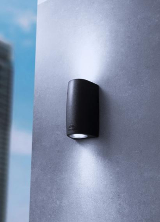 Surse de iluminat - Aplica exterioara neagra Marta cu doua surse GU10 si protectie IP55