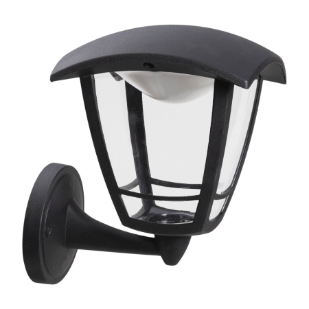 Surse de iluminat - Aplica decorativa neagra pentru exterior cu dulie E27 si protectie IP44 montata pe perete