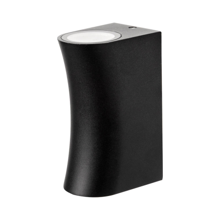 Aplica exterior neagra cu doua dulii GU10 si protectie IP44 pentru montaj pe perete [1]