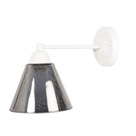 Corpuri iluminat interior - Aplica decorativa de perete alb negru cu dulie E27 pentru interior