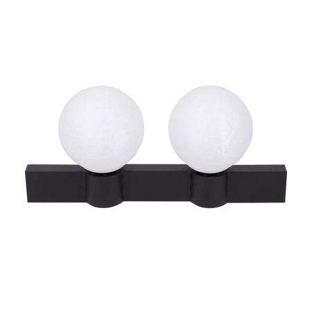 Surse de iluminat - Aplica decorativa de perete negru alb cu doua dulii E27 pentru interior