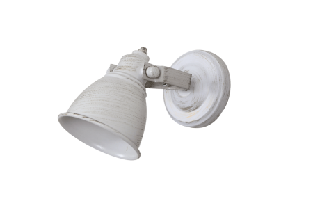Corpuri iluminat interior - Aplica decorativa de interior alba antichizata din metal cu dulie E27