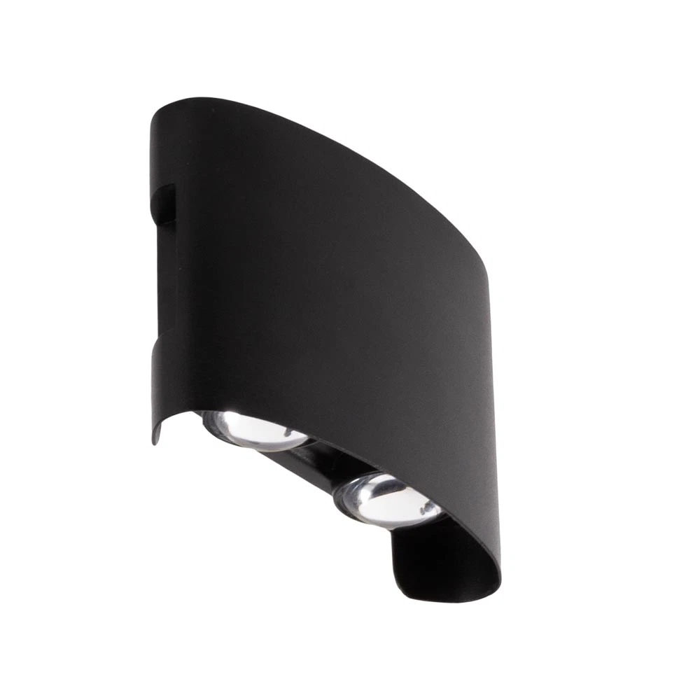 Corpuri iluminat exterior - Aplica LED exterior Monty neagra 4W cu lumina calda 3000K si protectie IP54