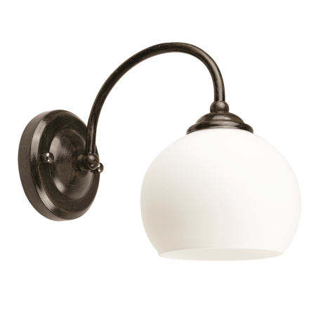 Aplica decorativa de interior cu structura wenge si abajur alb din sticla [0]