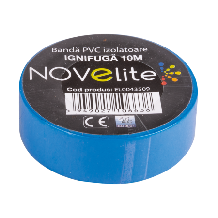 Banda izolatoare PVC ignifuga bleu 19 mm x 10 m [0]