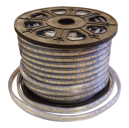 Banda LED rosie 230V IP68 cu 60 LED pe metru in rola de 50 m [0]