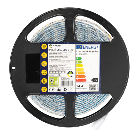 Banda LED 24V 3000K IP65 cu 60 LED pe metru rola 5 m [1]