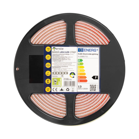 Banda LED - Banda LED COB 24V 13W pe metru lumina rece 6400K IP65 rola 5m