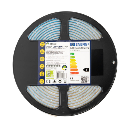 Banda LED - Banda LED COB 24V 13W pe metru 3000K IP65 rola 5m