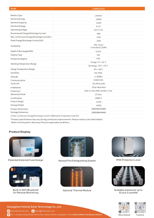 Baterie fotovoltaica Felicity FLB48314TG1 16kWh 51.2V LiFePO4 IP65, BMS integrat, fara incalzire [3]