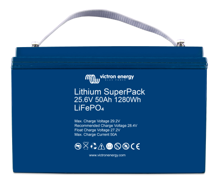 Invertoare - Baterie litiu SuperPack 25,6 V 50 Ah 1280 Wh cu borne M8