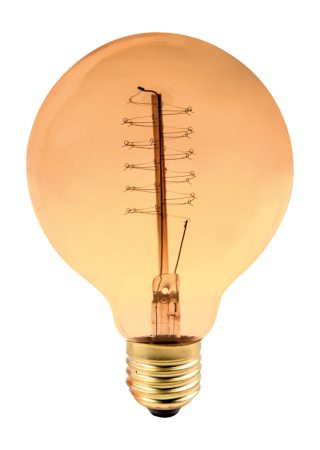 Lustra/pendul dulie - Bec Edison decorativ glob G95 60W cu dulie E27