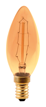 Lustra/pendul dulie - Bec Edison incandescent forma lumanare C35 cu dulie E14