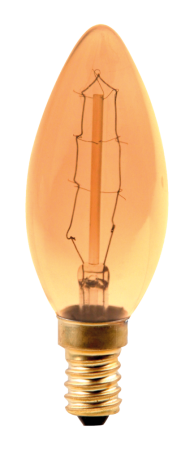 Bec Edison incandescent forma lumanare C35 cu dulie E14 [0]