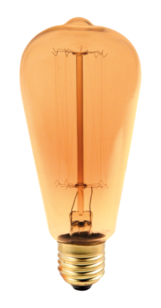 Surse de iluminat - Bec incandescent decorativ Edison ST48 60W cu dulie E27 si sticla clara