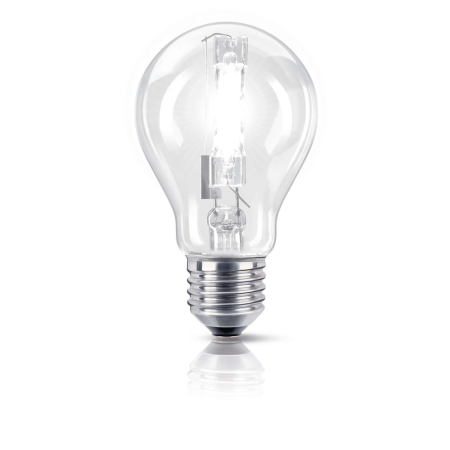 Surse de iluminat - Bec halogen clar A55 53 W cu dulie E27 si lumina calda