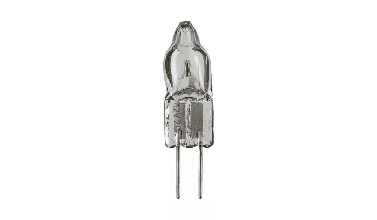 Surse de iluminat - Bec halogen capsula clar cu soclu G4 pentru 12 V si lumina calda