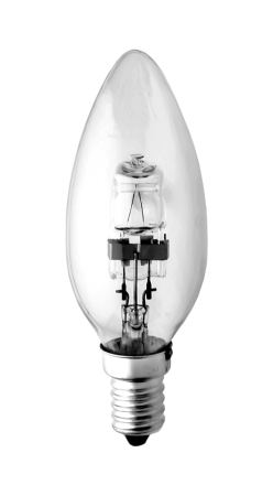 Surse de iluminat - Bec halogen decorativ forma lumanare cu soclu E14