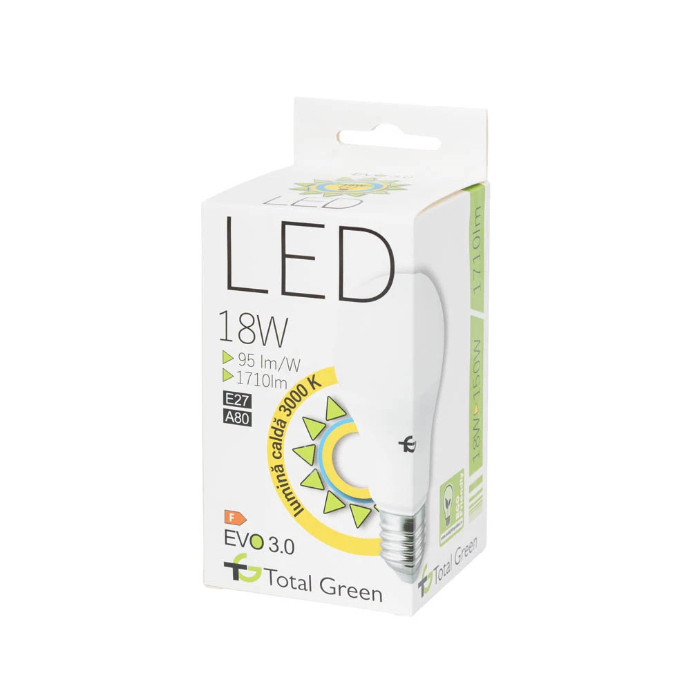 Bec LED A75 18W cu dulie E27 si lumina calda 3000K [2]