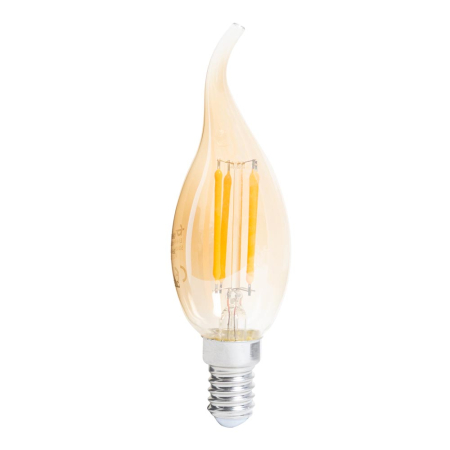 Bec LED - Bec LED filament decorativ forma flacara 4W E14 lumina calda 2200K