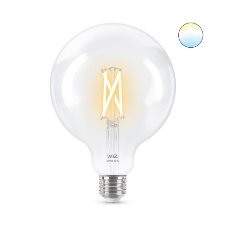 Bec LED - Bec LED filament G125 cu sticla clara si soclu E27 pentru iluminat inteligent reglabil
