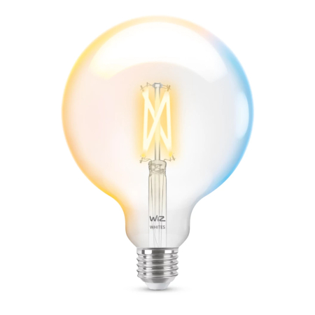 Bec LED - Bec LED inteligent cu filament vizibil, sticla transparenta, forma G125 si soclu E27