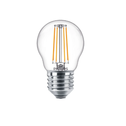 Bec LED - Bec LED filament sfera P45 cu soclu E14 si lumina calda 827
