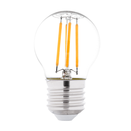 Bec LED - Bec LED filament sferic G45 cu soclu E27 si finisaj clar