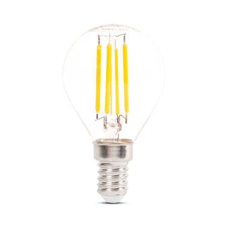 Bec LED cu filament sferic G45 4W cu soclu E14 si lumina calda 2700K [0]
